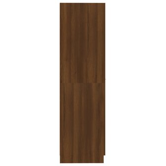 Apothekerskast 30x42,5x150 cm bewerkt hout bruin eikenkleur