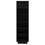 Schoenenkast 30x34x105 cm massief grenenhout zwart