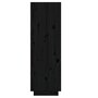 Schoenenkast 30x34x105 cm massief grenenhout zwart