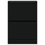 Schoenenkast 60x21x87,5 cm bewerkt hout zwart